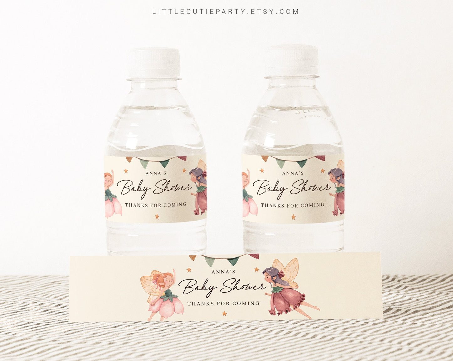Editable Fairy Water Bottle Labels, Fairy Bottle Labels, Fairy Party Decor FAIRBS001