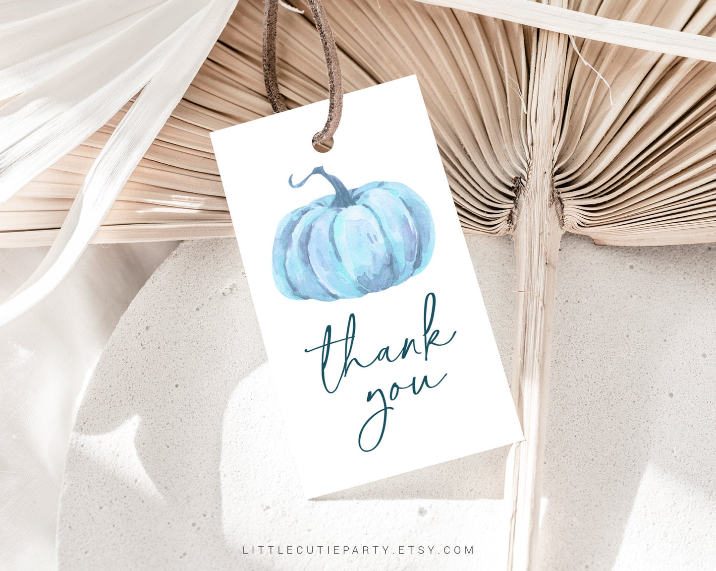 Editable Blue Pumpkin Baby Shower Invitation, Little Pumpkin Baby Shower with Diaper Raffle, Books for Baby and Gift Tag PMKBS003