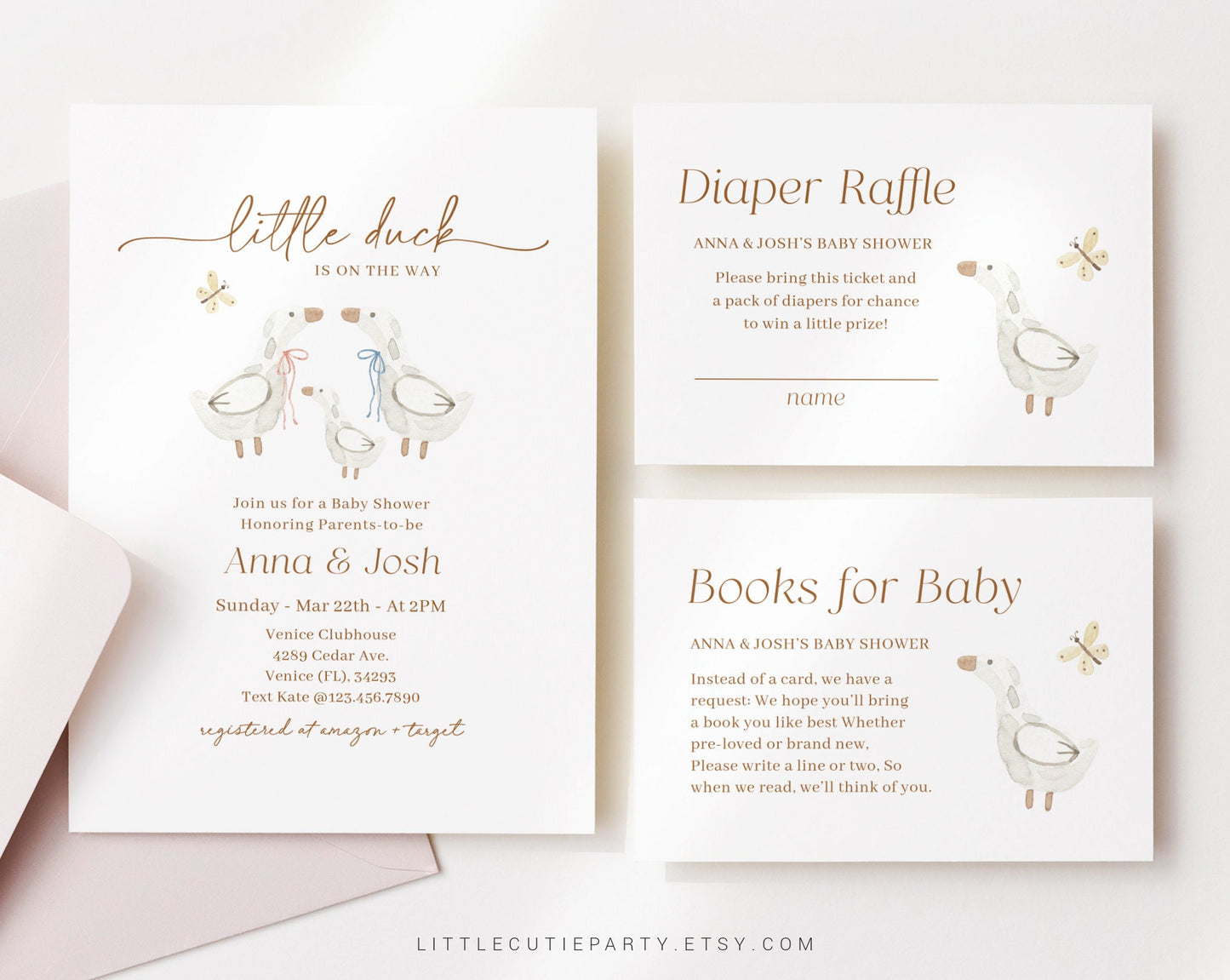 Editable Duck Baby Shower Invitation, Baby Shower Duck Invitations, Duck Baby Shower Invite Party DUCKBS002