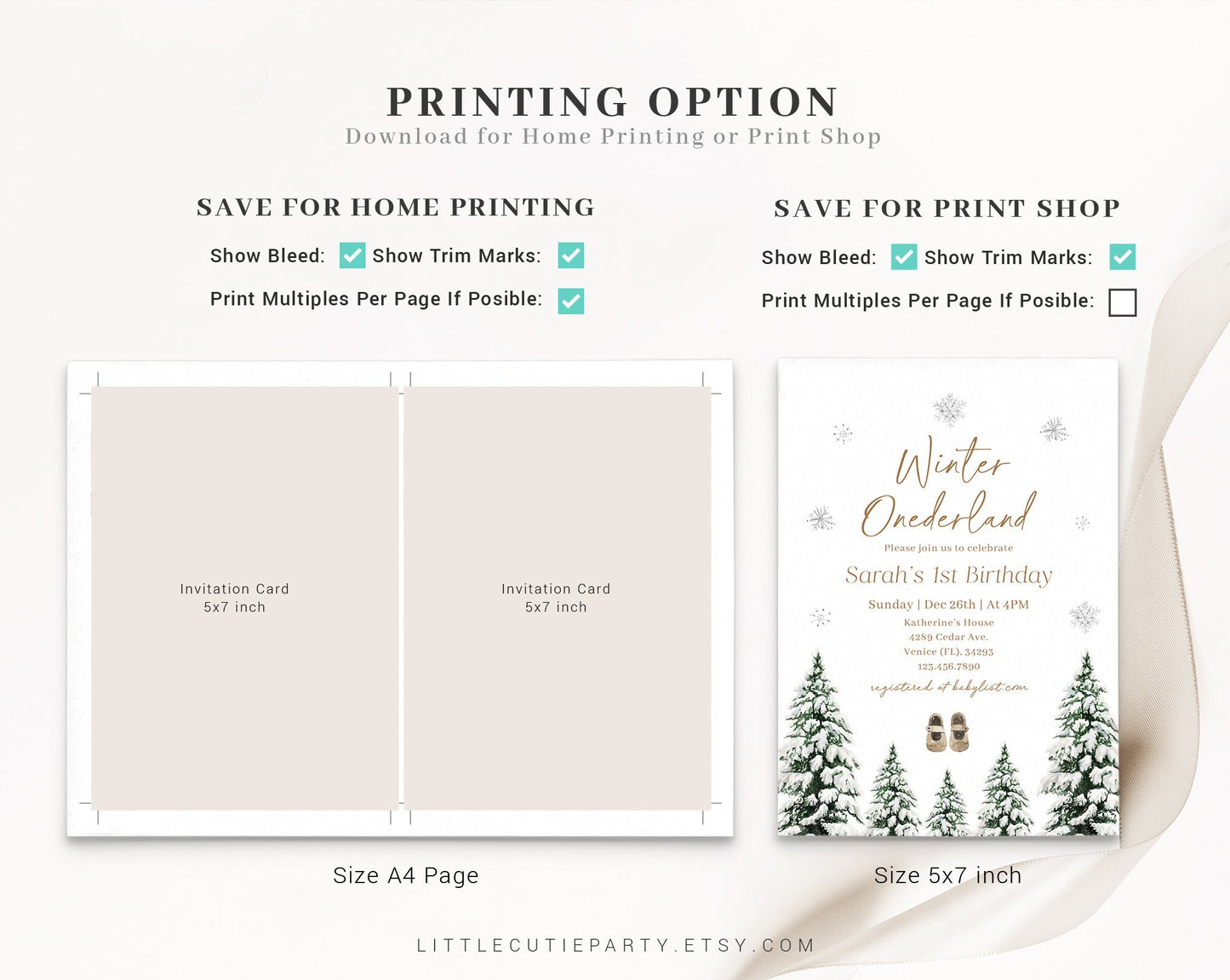 Editable Winter Onederland Birthday Invitation, Winter One derland Birthday, Winter Onederland Invitation with Gift Tag WNTBD001