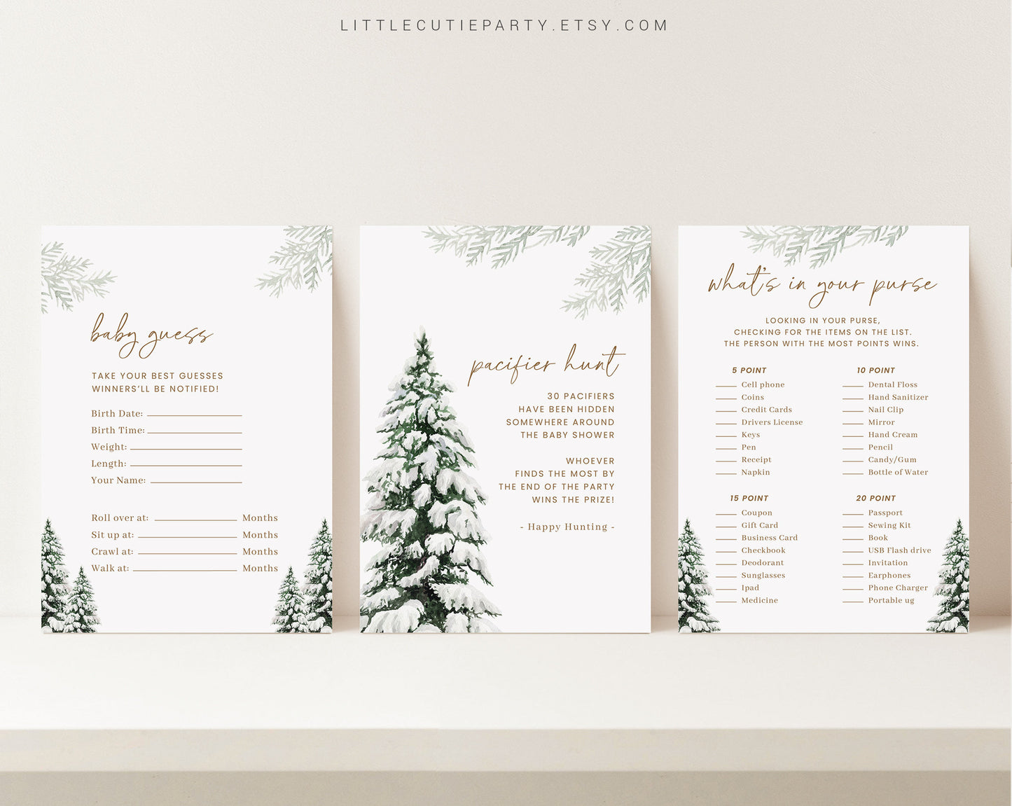 10 Editable Baby Its Cold Outside Baby Shower Games, Baby Shower Games Bundle, Gender Neutral Party Games WINBS001