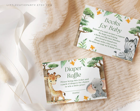 Editable Safari Invite, Safari Baby Shower Invite, Wild One Baby Shower Evite, Baby Shower Digital Invitation SAFRBS001