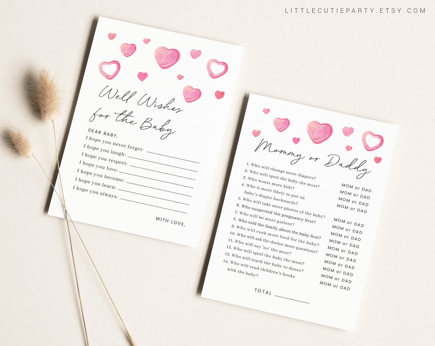 10 Editable A Little Sweet Heart Baby Shower Games, Love Baby Shower Games Bundle, Gender Neutral Party Games SWHBS001