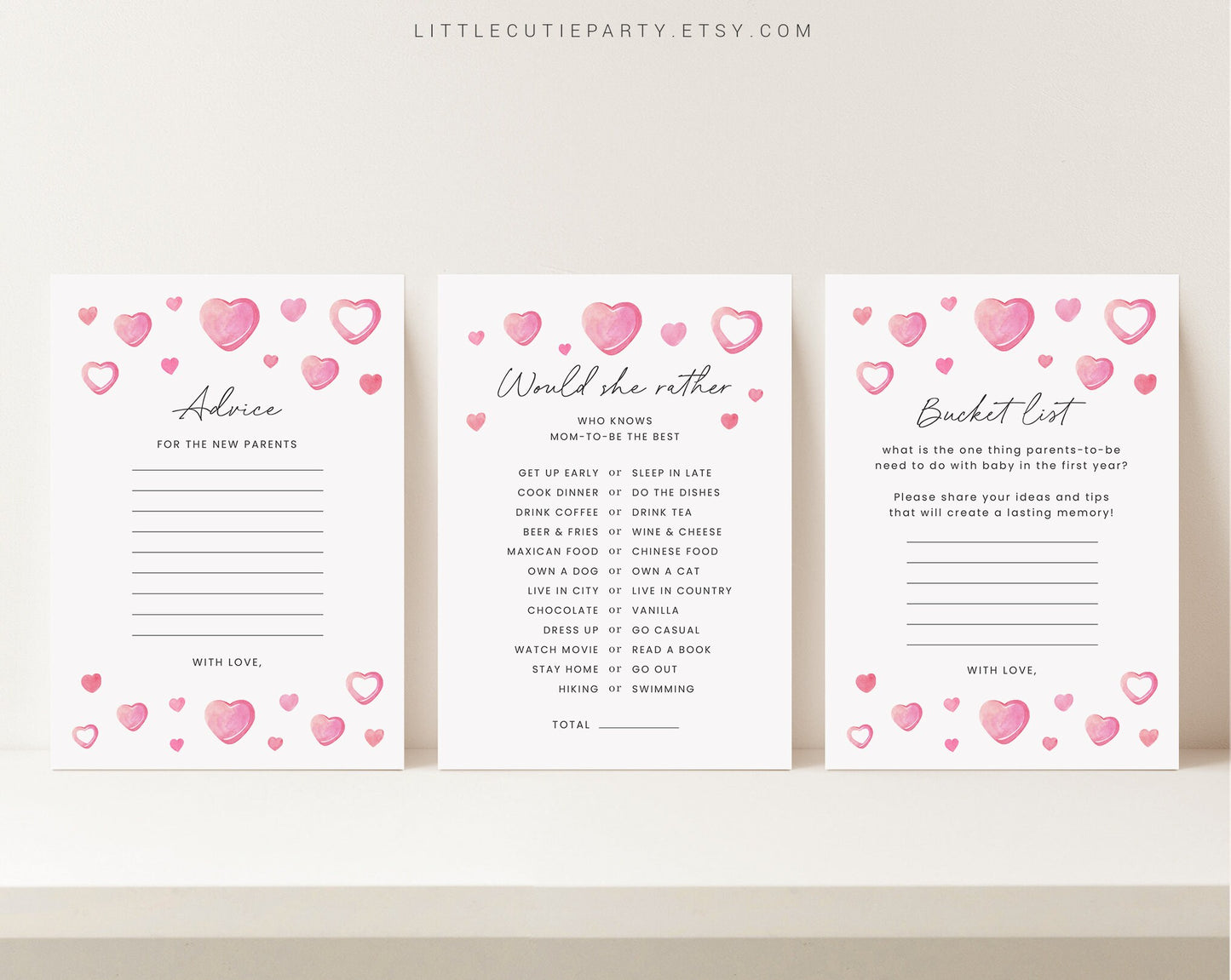 10 Editable A Little Sweet Heart Baby Shower Games, Love Baby Shower Games Bundle, Gender Neutral Party Games SWHBS001