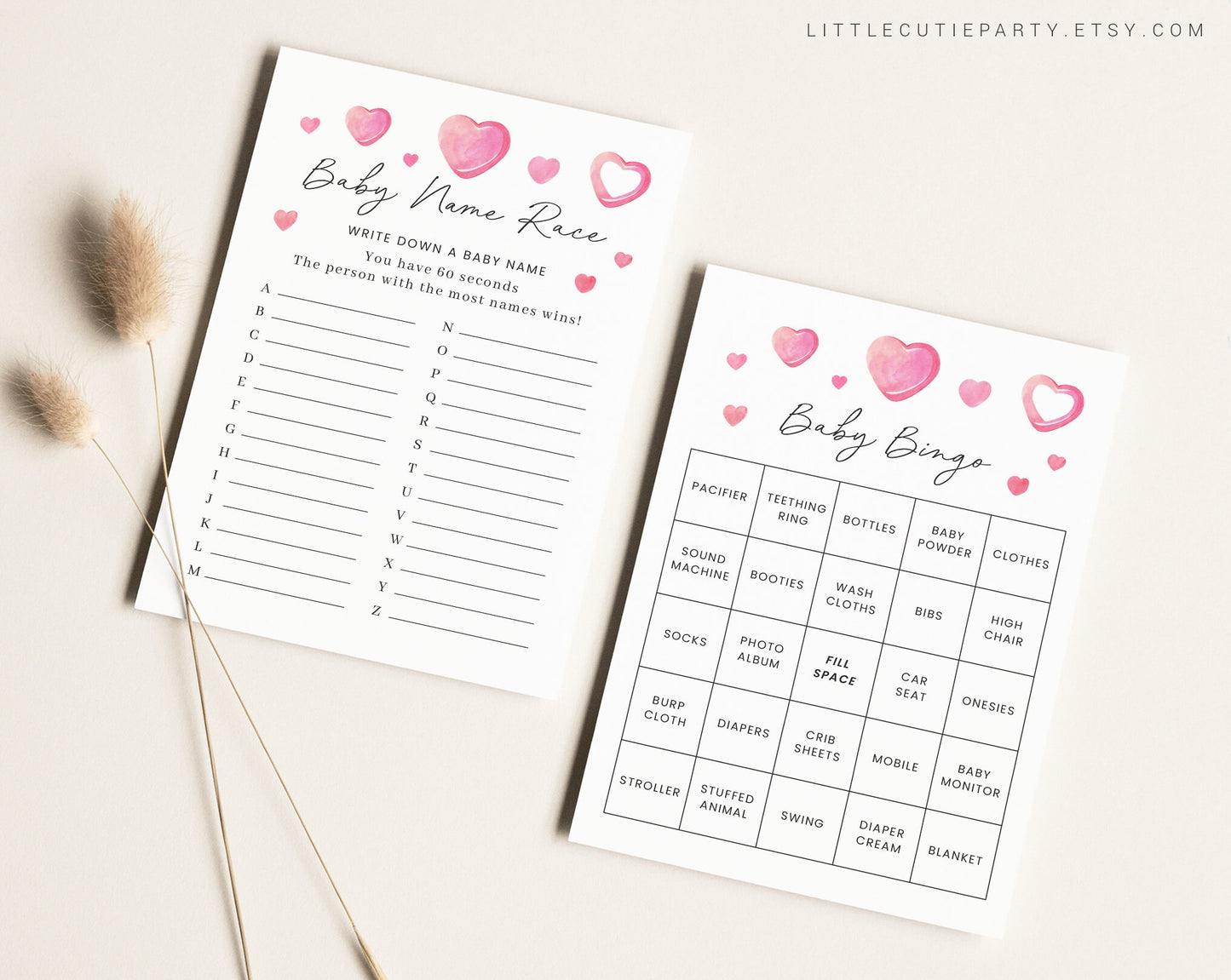 10 Editable A Little Sweet Heart Baby Shower Games, Love Baby Shower Games Bundle, Gender Neutral Party Games SWHBS001