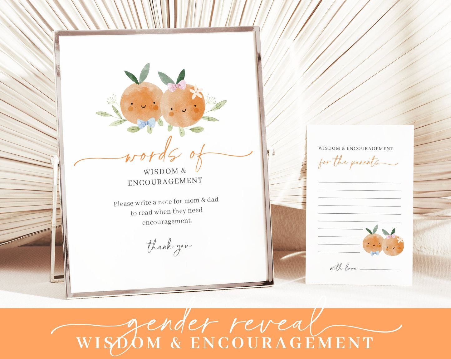 Editable Little Cutie Gender Reveal Invitation Bundle, What will Our Little Cutie Be Gender Reveal Bundle, He Or She, Boy Or Girl LITTGR001