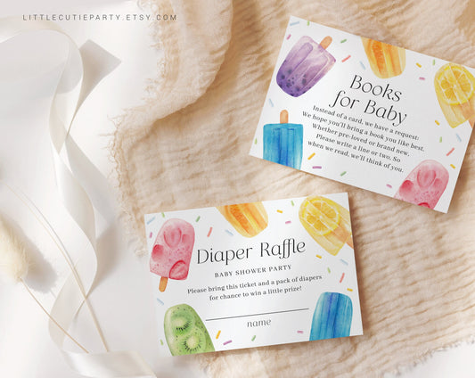 Editable Ready to Pop Shower Invite, Popsicle Invitation Baby Shower Evite, Ice Cream Shower Electronic Invite for Shower Party PSCBS002