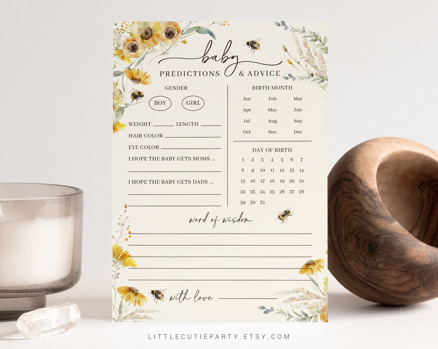 Editable What will Baby Bee Gender Reveal Invitation, Bee Gender Reveal Invite Bundle with Games and Decor, He Or She, Boy Or Girl BEEGR001