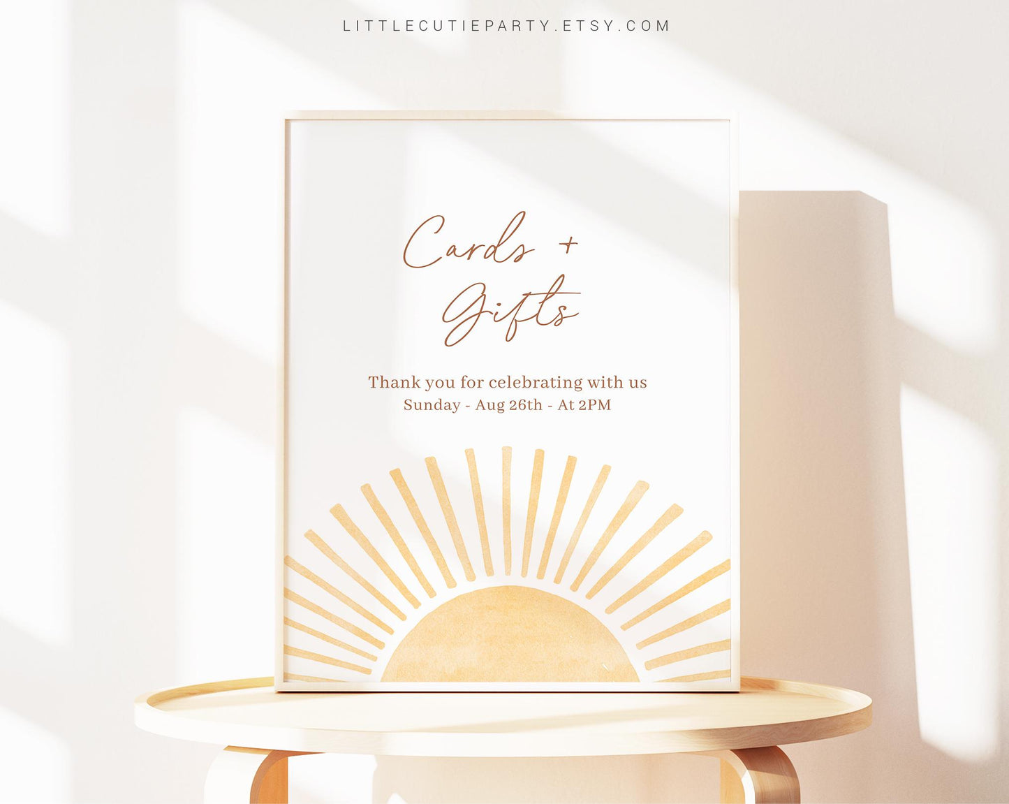 Editable Here Comes the Son Baby Shower Sign Template, Sun Baby Shower Custom Sign, Sunshine Baby Shower Theme SUNBS002
