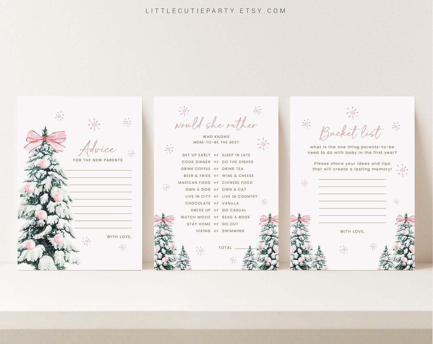10 Editable Baby Its Cold Outside Pink Baby Shower Games, Winter Girl Baby Shower Games Bundle, Baby Girl Baby Shower Party Games PWINBS001