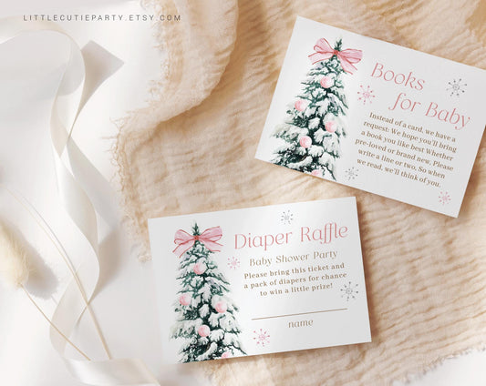 Editable Baby Its Cold Outside Pink Baby Shower Invite, Winter Girl Baby Shower Invite, Digital Invitation Evite for Baby Girl PWINBS001