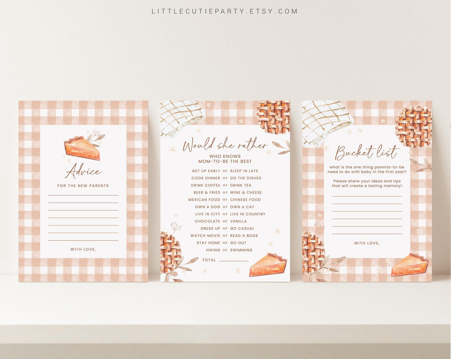 10 Editable Cutie Pie Baby Shower Games Bundle, Little Cutie Pie Baby Shower Games Bundle, Thanksgiving Baby Shower Party Games CTPBS001