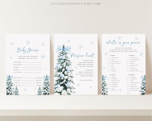10 Editable Baby Its Cold Outside Boy Baby Shower Games, Winter Boy Baby Shower Games Bundle, Baby Boy Baby Shower Party Games BWINBS001