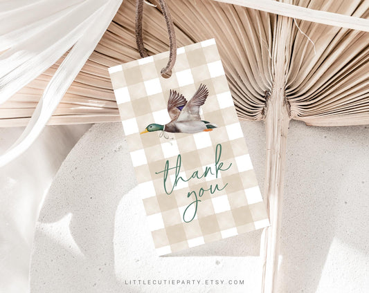 Editable Mallard Baby Shower Invitation, Hunting Baby Shower Gender Neutral with Diaper Raffle, Books for Baby and Tag MALBS002