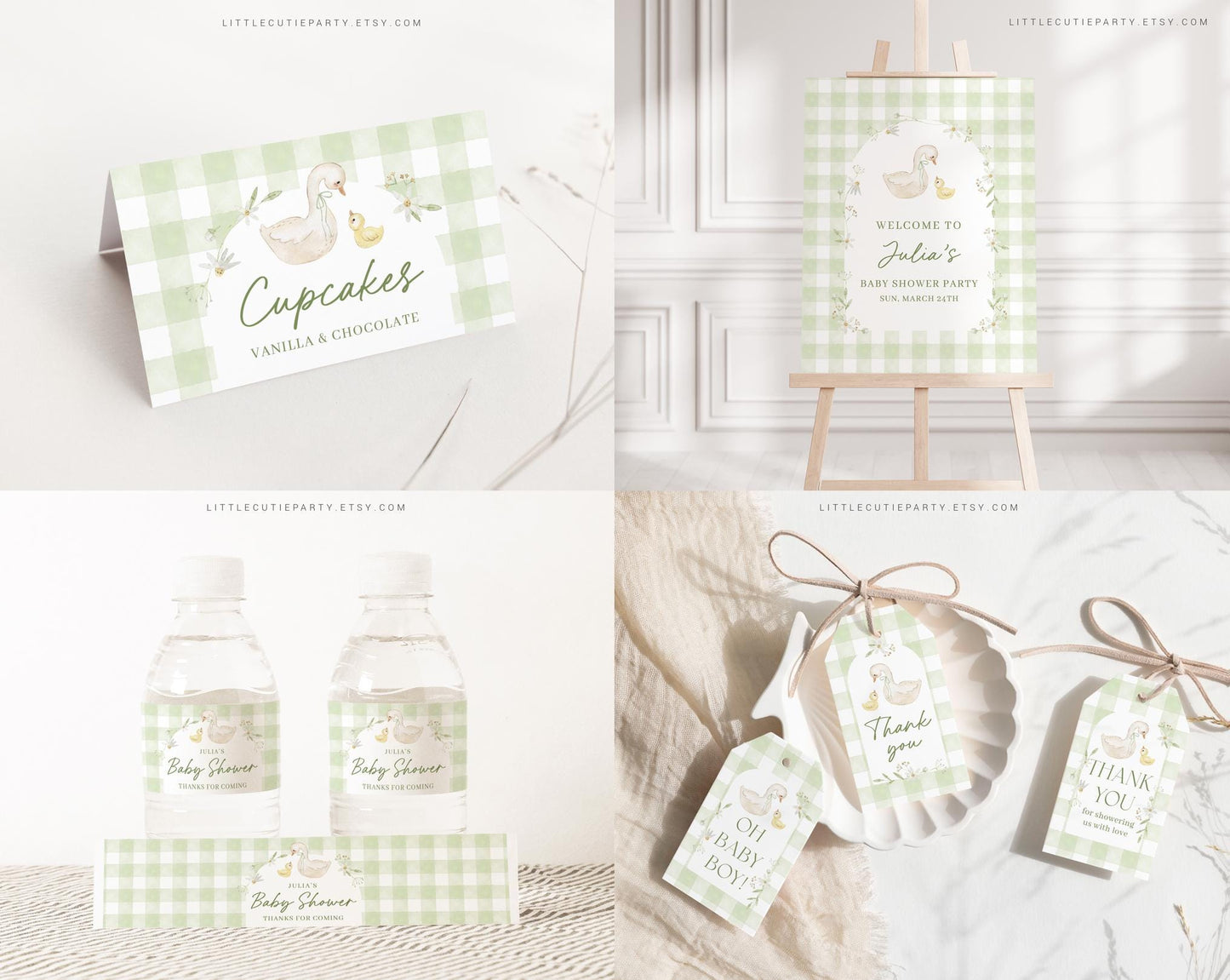 Editable Mother Goose Baby Shower Invitation Bundle, Silly Goose Baby Shower Bundle with Games and Baby Shower Decor SLGBS001