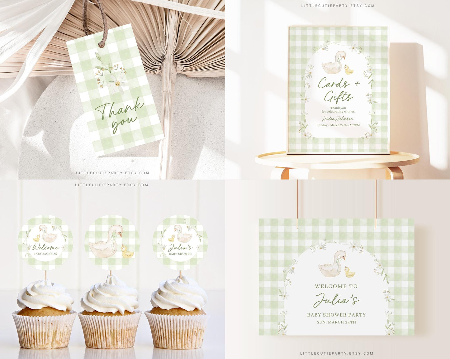 Editable Mother Goose Baby Shower Invitation Bundle, Silly Goose Baby Shower Bundle with Games and Baby Shower Decor SLGBS001