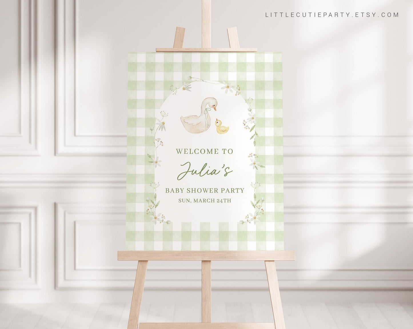 Editable Mother Goose Welcome Sign, Silly Goose Baby Shower Welcome Board, Sign, Goose Welcome Template SLGBS001