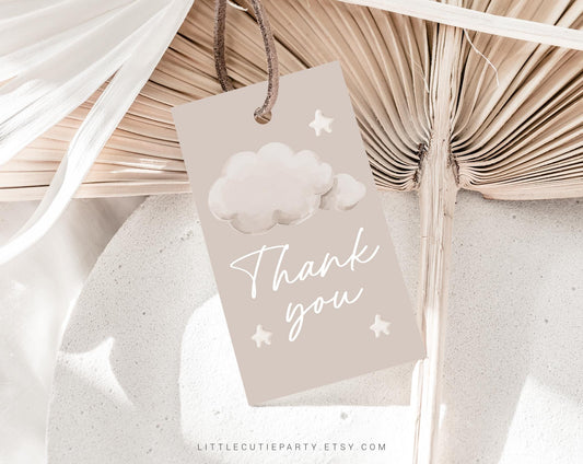 Editable Little Piece of Heaven Invitation, Little Piece of Heaven Baby Shower, Clouds baby, Diaper Raffle, Books for Baby, Tag LPHBS001