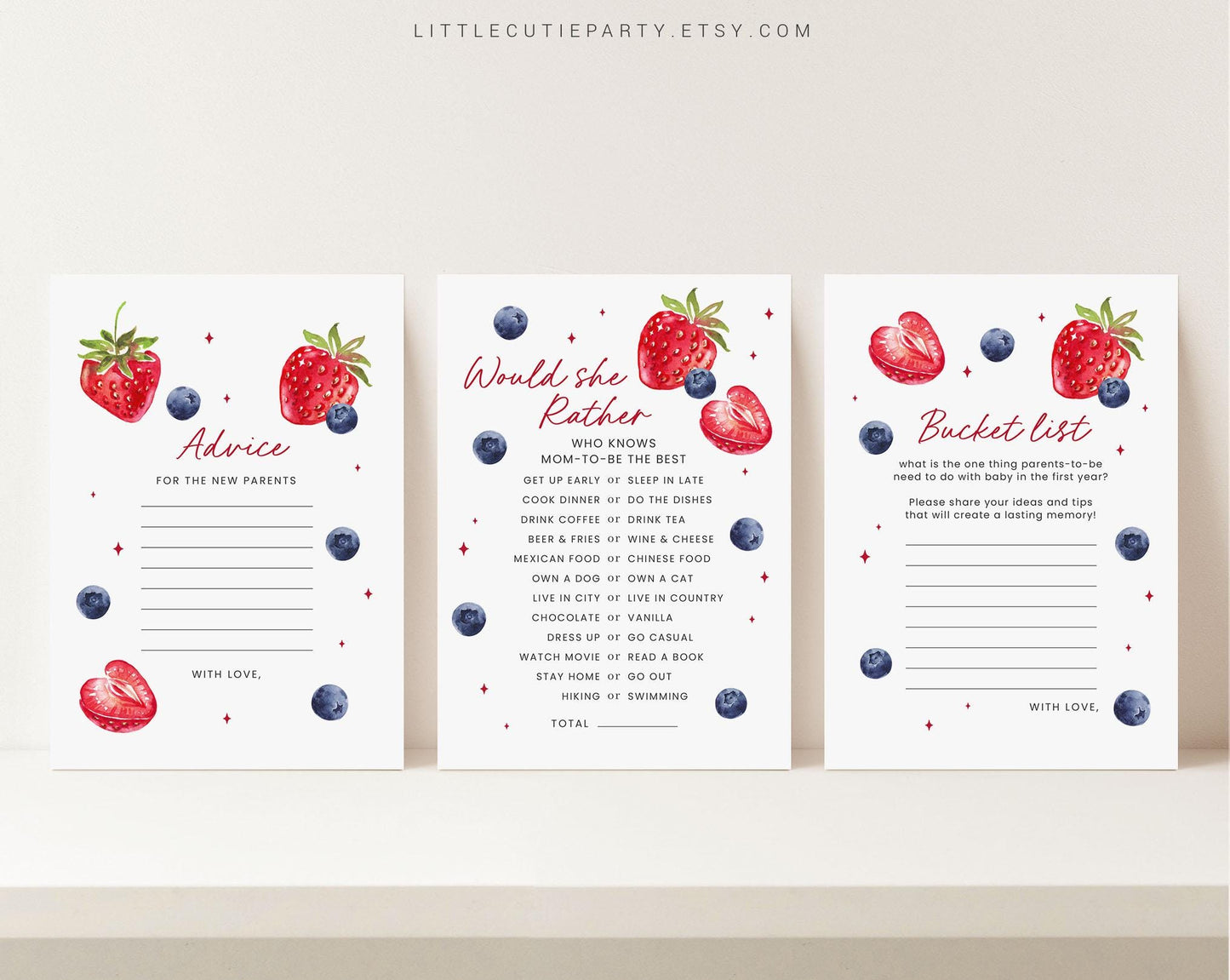 10 Editable Berry Sweet Baby Shower Games, Someone Berry Sweet Baby Shower Games Bundle, Baby Shower Party Games BRSBS002