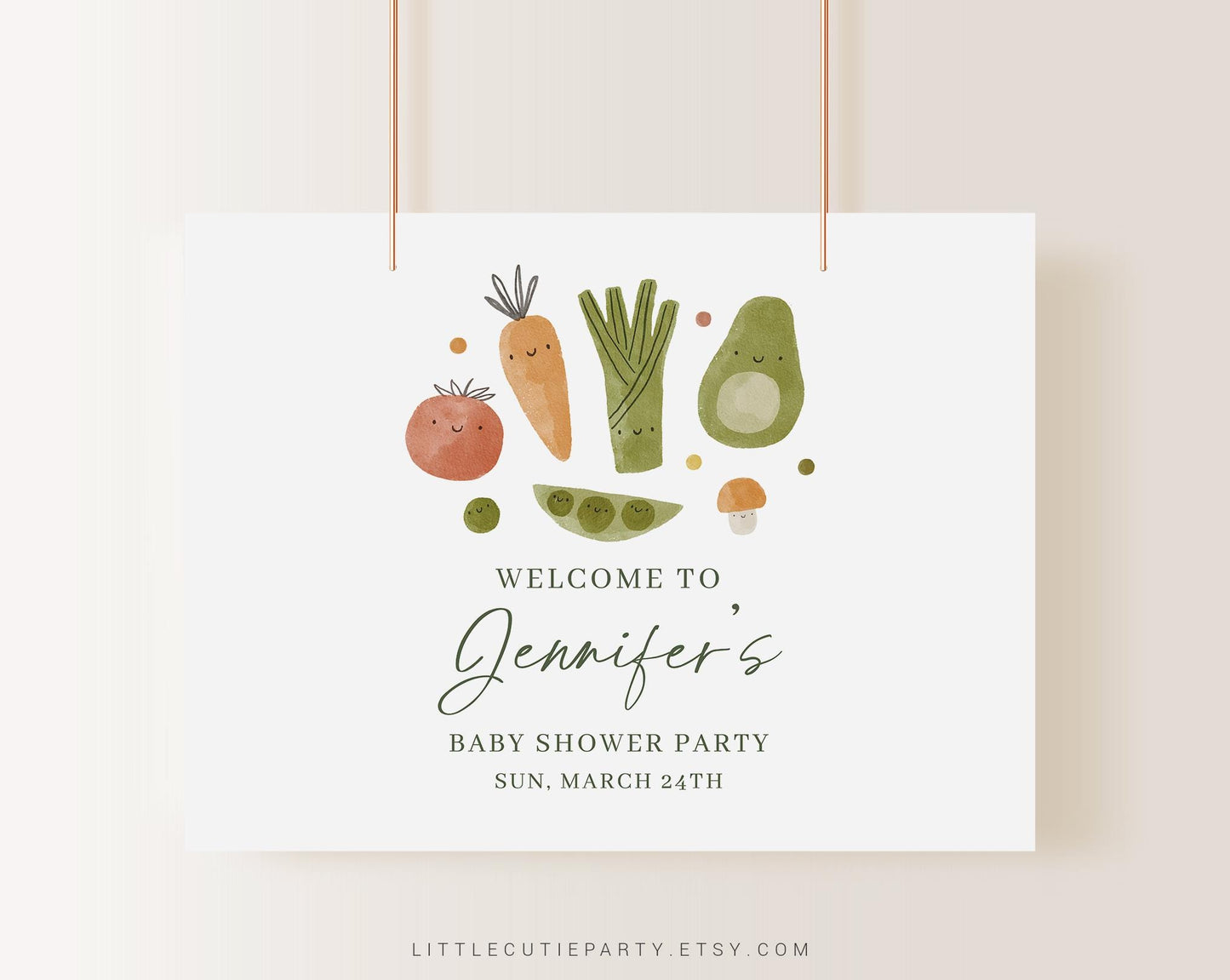 Editable A Little Sprout Baby Shower Backdrop, Little Sprout Baby Shower Banner, Shower Sign for Little Sprout Party Decorations LSPBS001