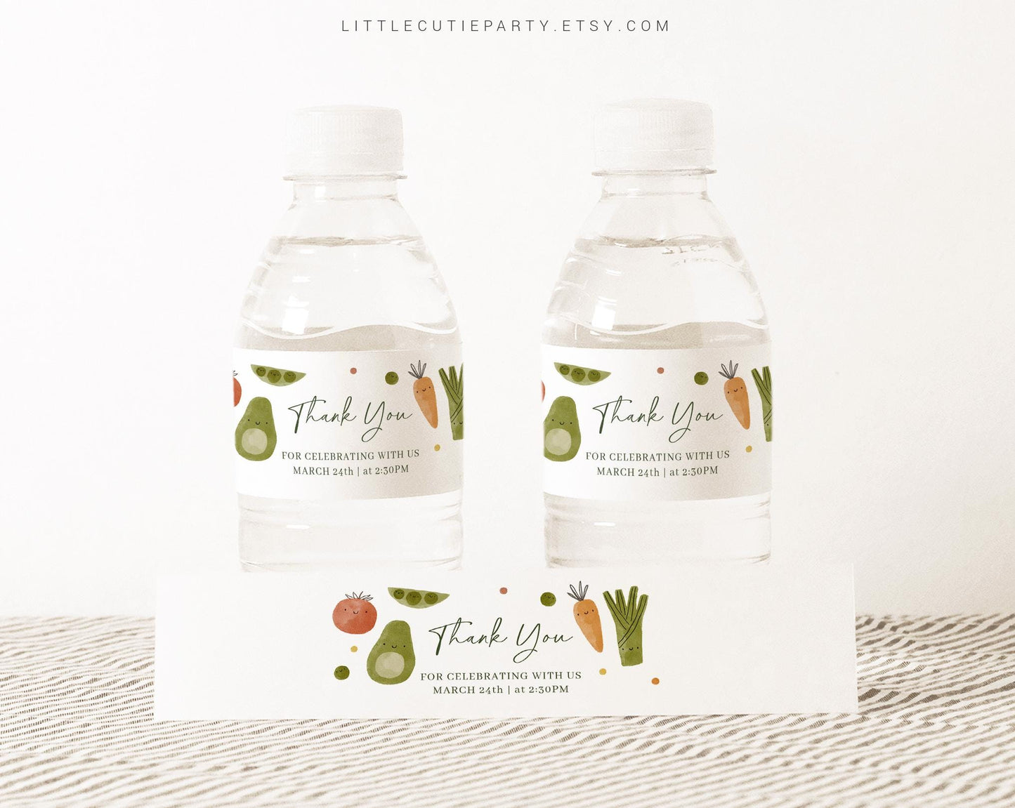 Editable A Little Sprout Baby Shower Water Bottle Labels, Bottle Label for Little Sprout Baby Shower Decorations LSPBS001