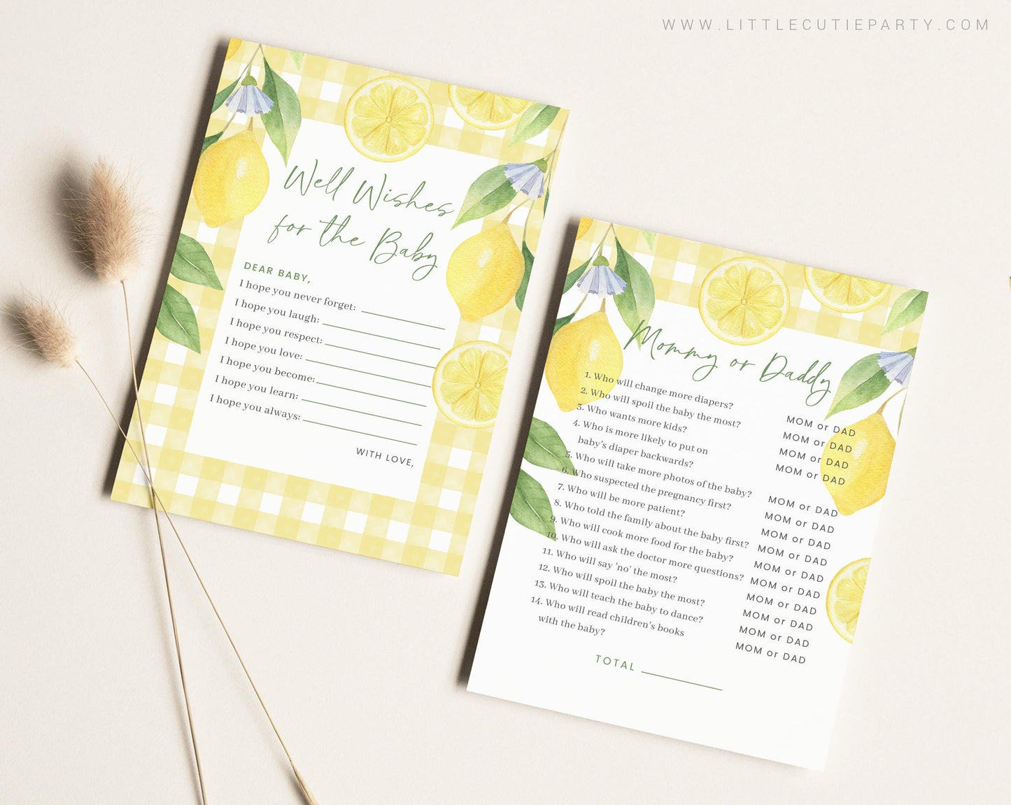 10 Editable Mamas Main Squeeze Baby Shower Games Bundle, Lemon Baby Shower Games Bundle, Main Squeeze Baby Shower Games LMNBS003