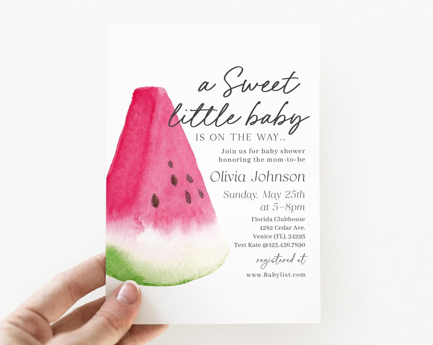 Editable Watermelon Baby Shower Invitation, Watermelon Invite with Diaper Raffle, Books for Baby Boy and Gift Tag WTMBS002