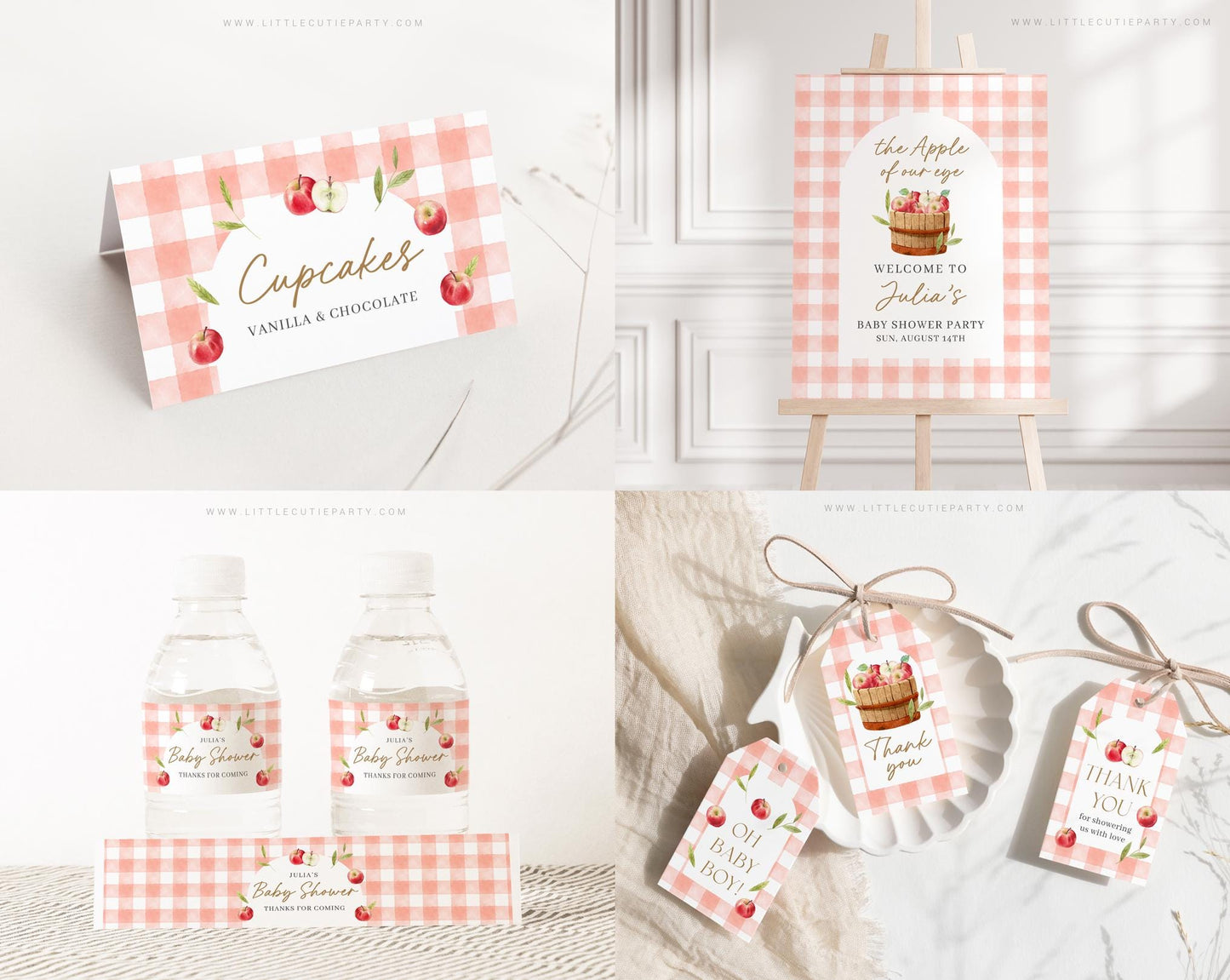 Editable Apple of Our Eye Bundle, Apple of Our Eye Baby Shower Bundle with Fall Baby Shower Games Bundle and Decor APPBS001