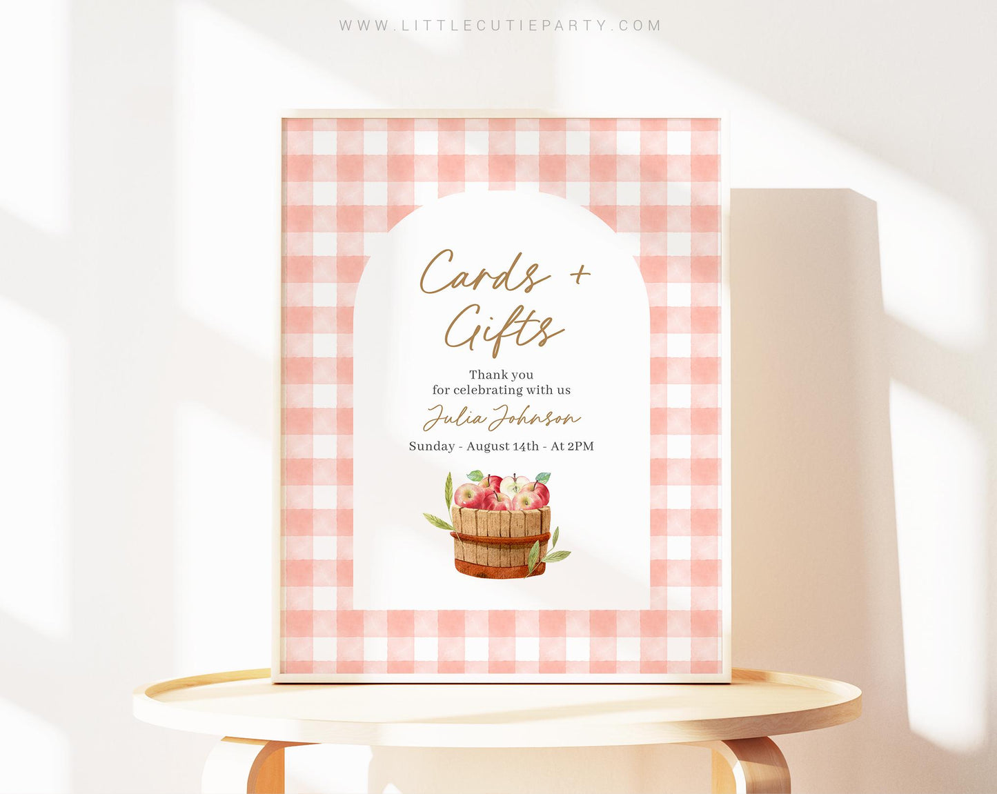 Editable Apple of Our Eye Baby Shower Sign, Apple of Our Eye Custom Sign Template for Fall Baby Shower Party Decor APPBS001