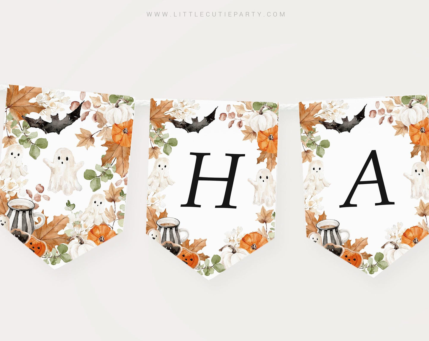 Editable Halloween Birthday Banners, Little Boo Birthday Banner, Happy Birthday, Little Boo Birthday Decor LTBBD003