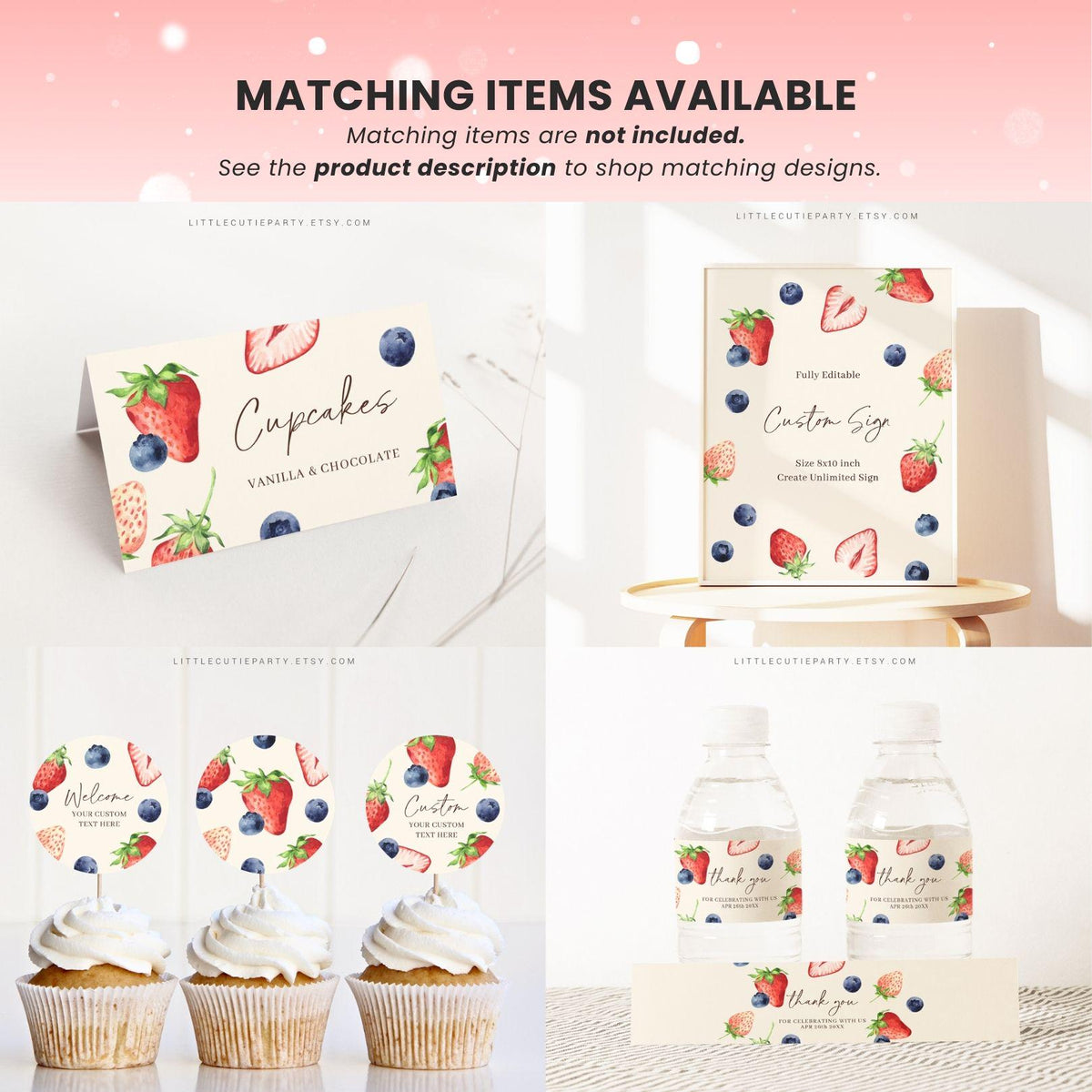 Berry Sweet Baby Shower Invitation BRSBS001 - image 10