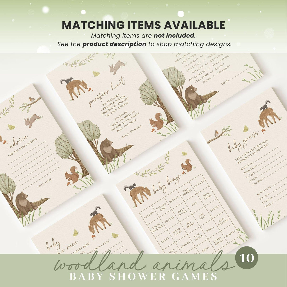 Woodland Baby Shower Invitation WOOD001 - image 10