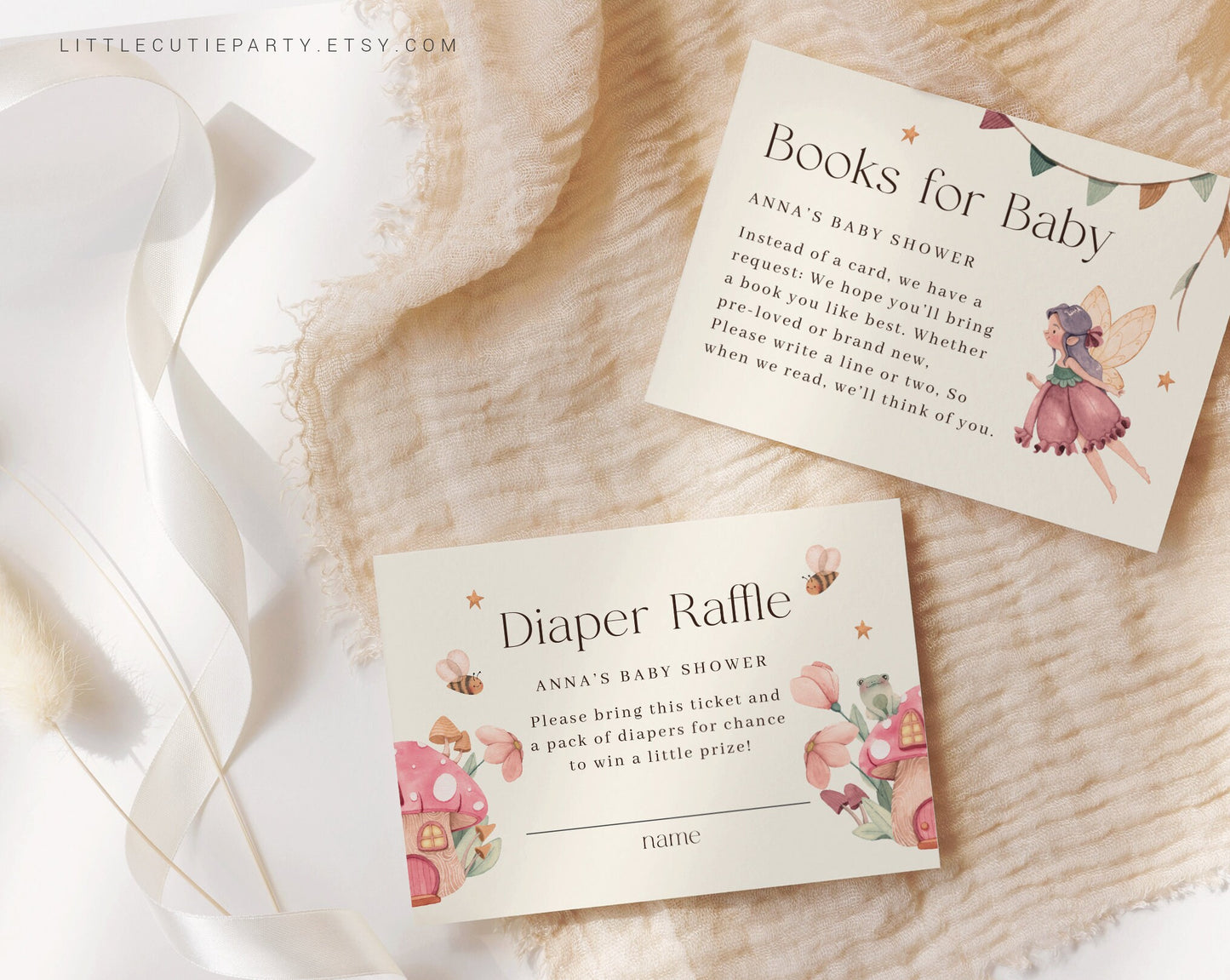 Editable Fairy Baby Shower Invites, Fairy Baby Shower Evite, Fairy Angel, Fairy Electronic Invite FAIRBS001