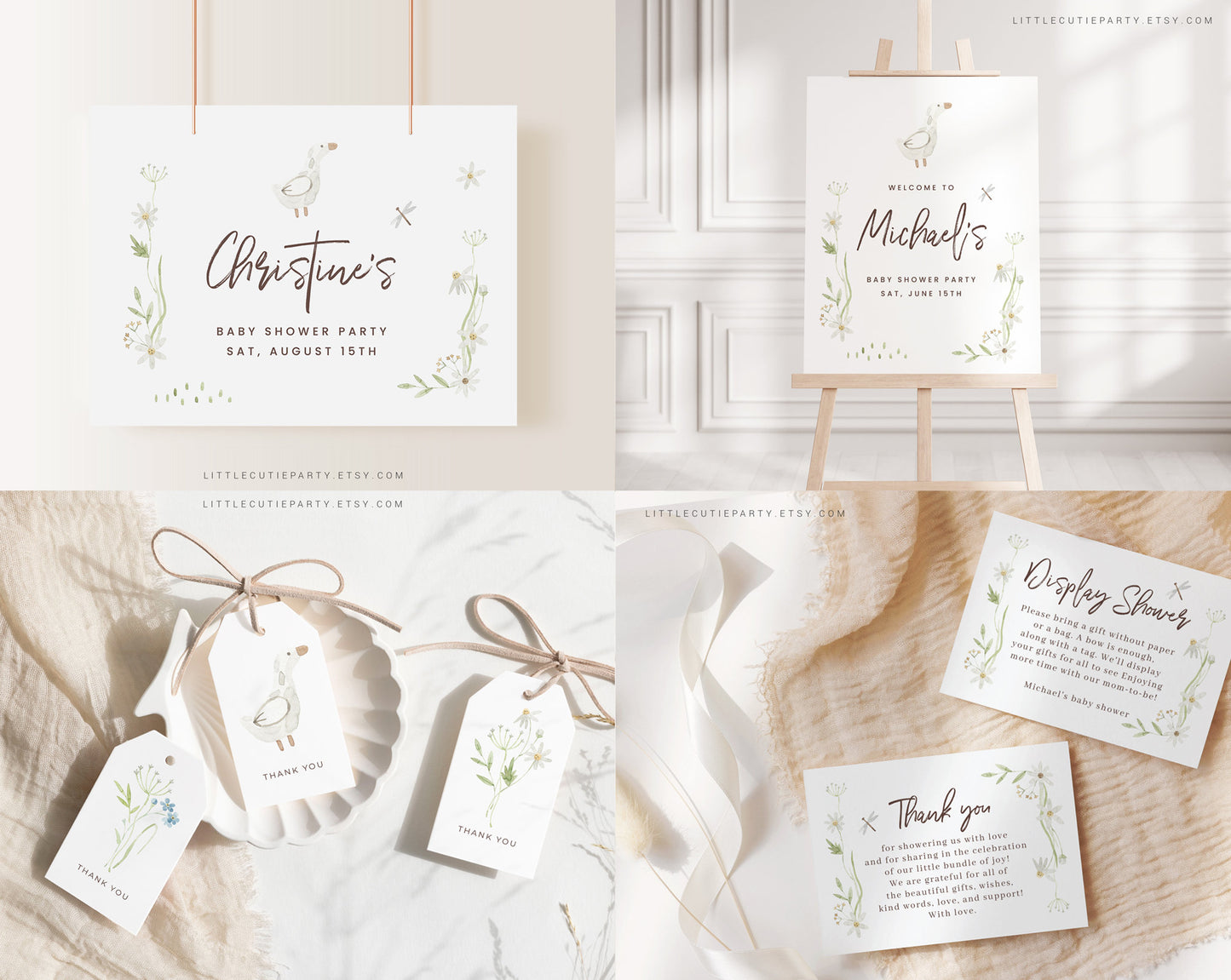Editable Duck Baby Shower Bundle, Duck Baby Shower Invitation Bundle, with Games Bundle and All Decorations DUCKBS001