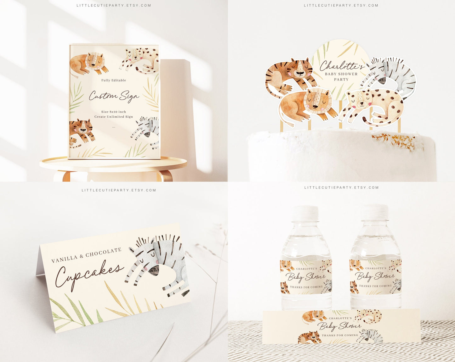 Editable Wild One Baby Shower Bundle, Wild One Baby Shower Invitation Bundle, with Games Bundle and All Decorations WILDBS001