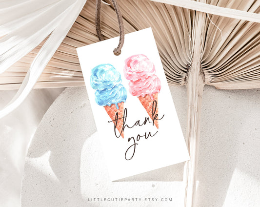 Editable Whats the Scoop Gender Reveal, Ice Cream He or She, Gender Reveal Party, Icecream Baby Shower, Boy Or Girl with Tag Favor SCOGR002