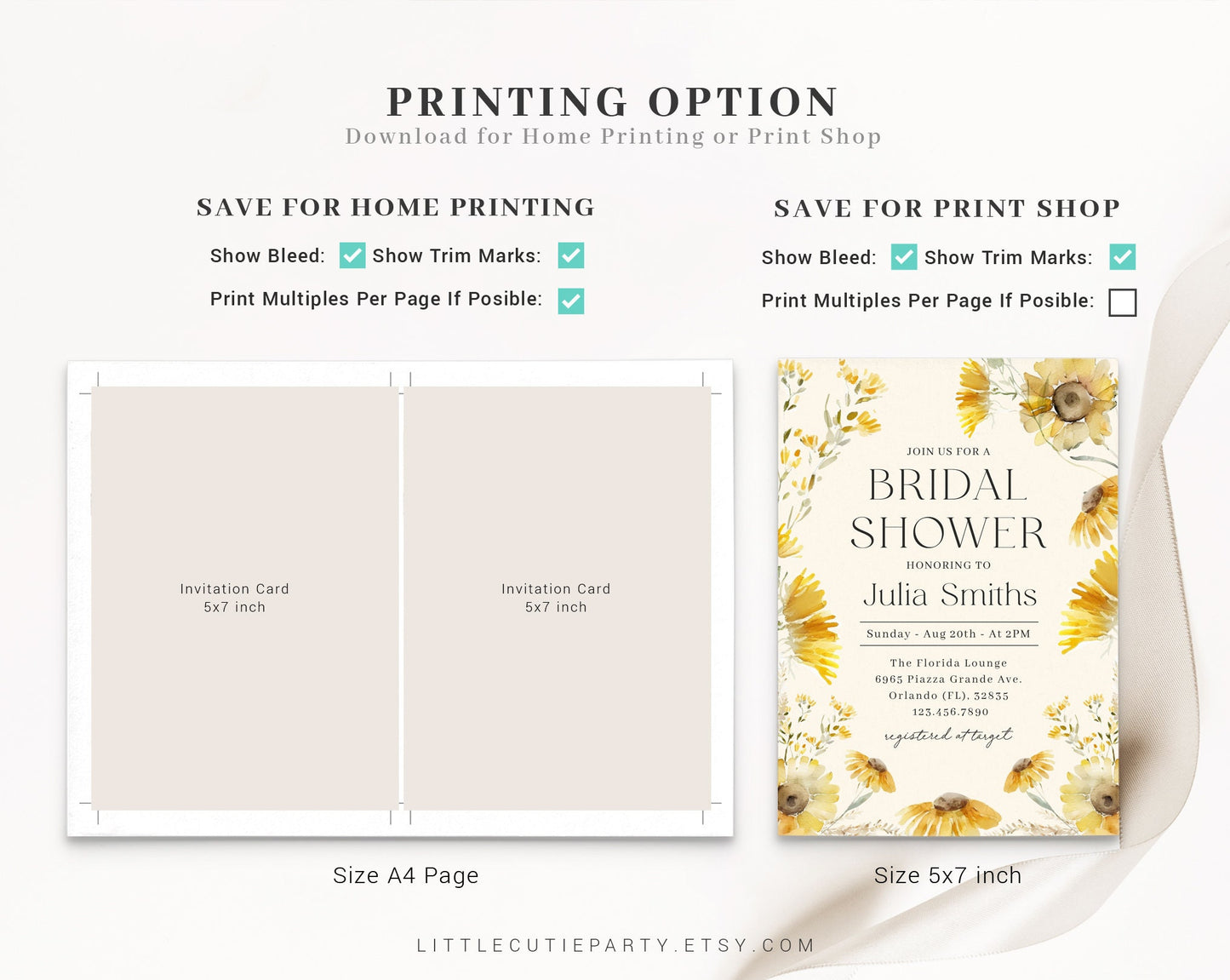 Editable Sunflower Bridal Shower Invitation, Sunflower Bridal Shower, Hen Party, Sunflower Theme Wedding SUFBDS001