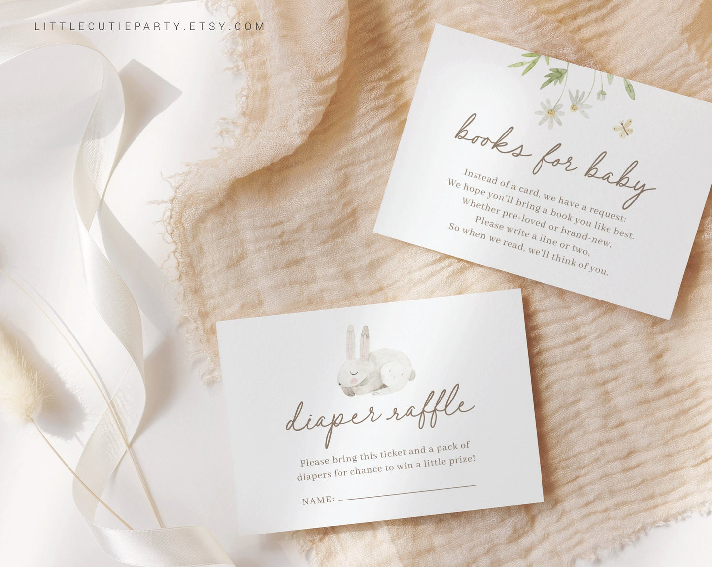 Editable Bunny Baby Shower Evite, Digital Rabbit Baby Shower Evite, Electronic Invite BUNBS001