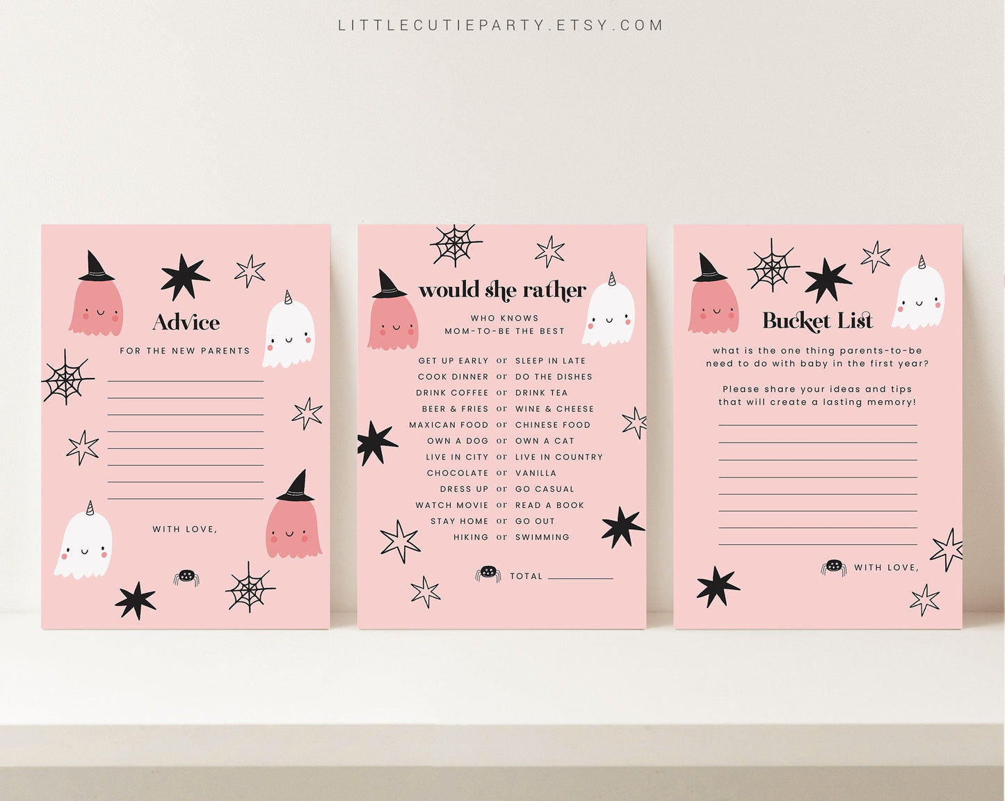 10 Editable A Little Boo is Almost Due Games, Halloween Baby Shower Games, Halloween Baby Shower Game Bundle, Party Games HAWBS001