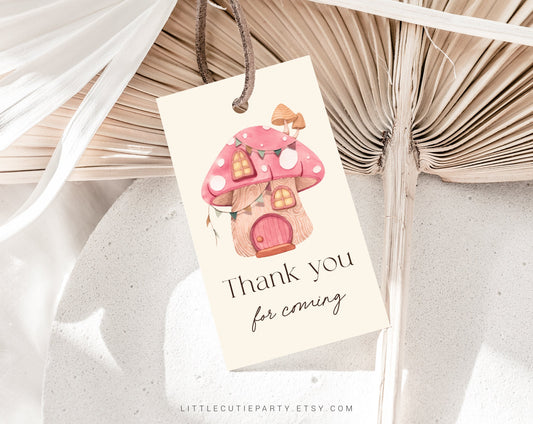 Editable Fairy First Birthday Invitation, Fairy Birthday Invitation, Girls First Birthday Fairy Invitation with Favor Tag FAIRBD001