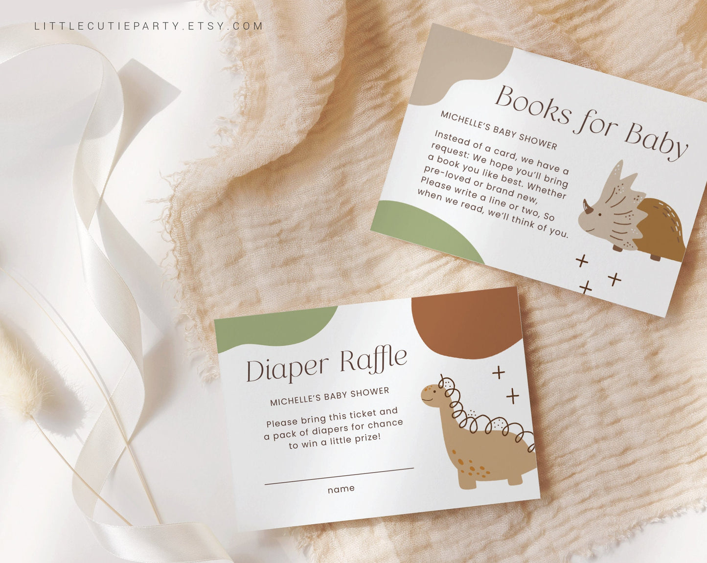 Editable Dinosaur Baby Shower Invitation, Dinosaur Baby Shower Invitation Boy, Baby Shower Set for Boho Dinosaur Party DINOBS002