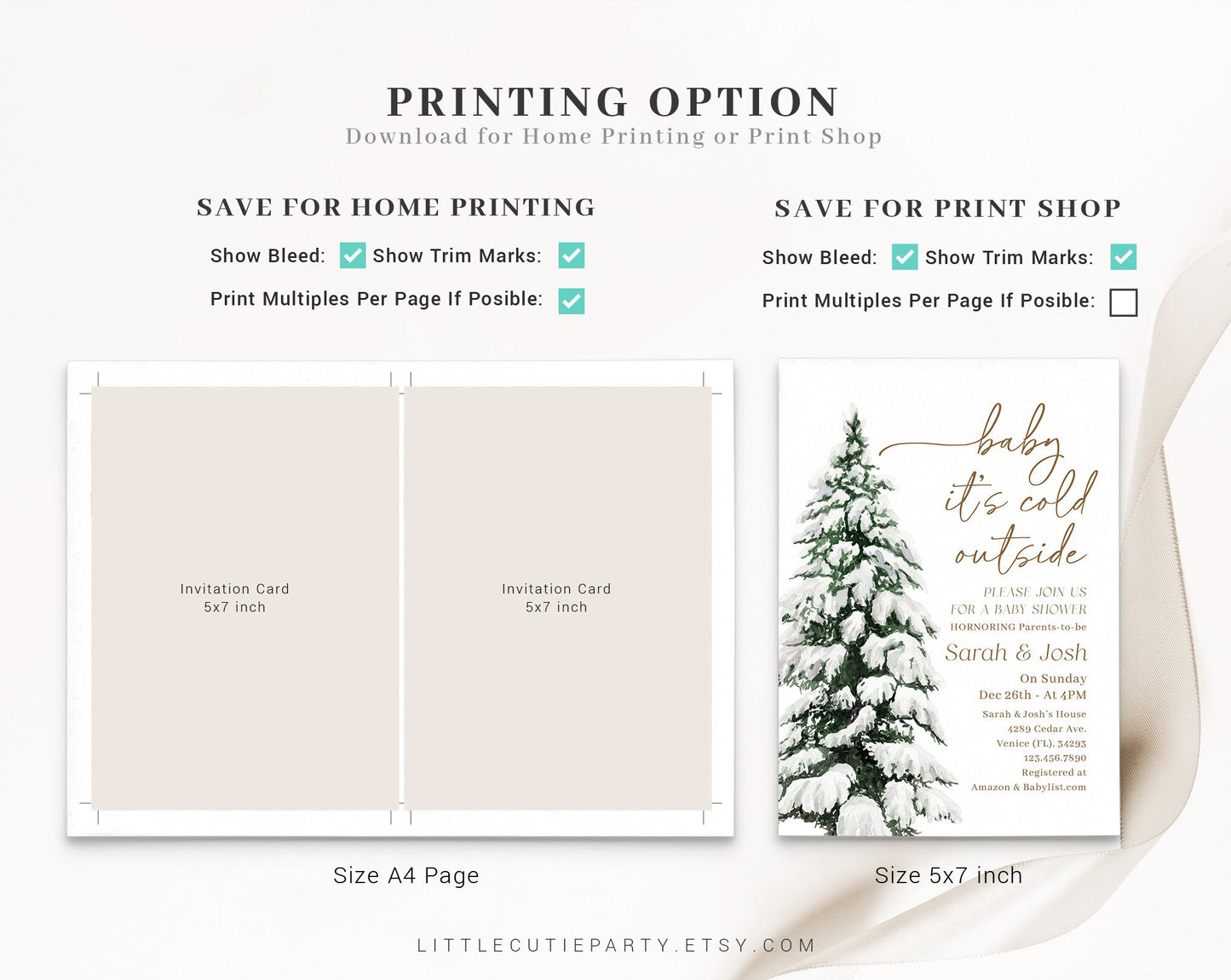 Editable Baby Its Cold Outside Baby Shower Invitation, Winter Baby Shower with Diaper Raffle, Books for Baby and Gift Tag WINBS001