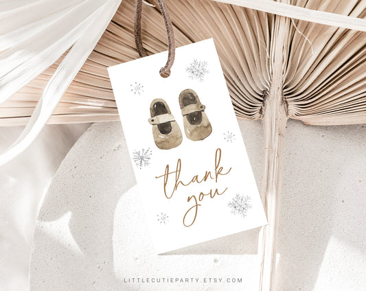 Editable Winter Onederland Birthday Invitation, Winter One derland Birthday, Winter Onederland Invitation with Gift Tag WNTBD001