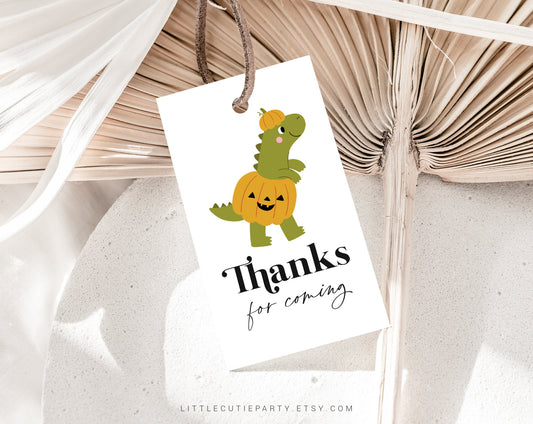 Editable Dinosaur Halloween Birthday Invitation, Halloween Dinosaur Birthday Invitation, Birthday T rex pumpkin Party Invite HLWBD001