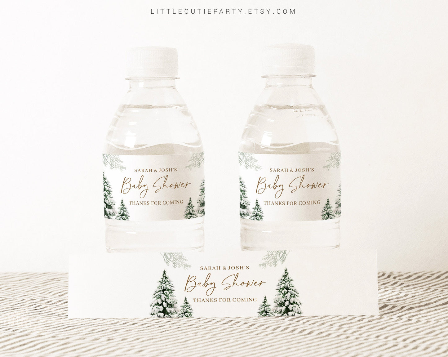 Editable Baby Its Cold Outside Water Bottle Labels, Baby Its Cold Outside Baby Shower Decorations WINBS001