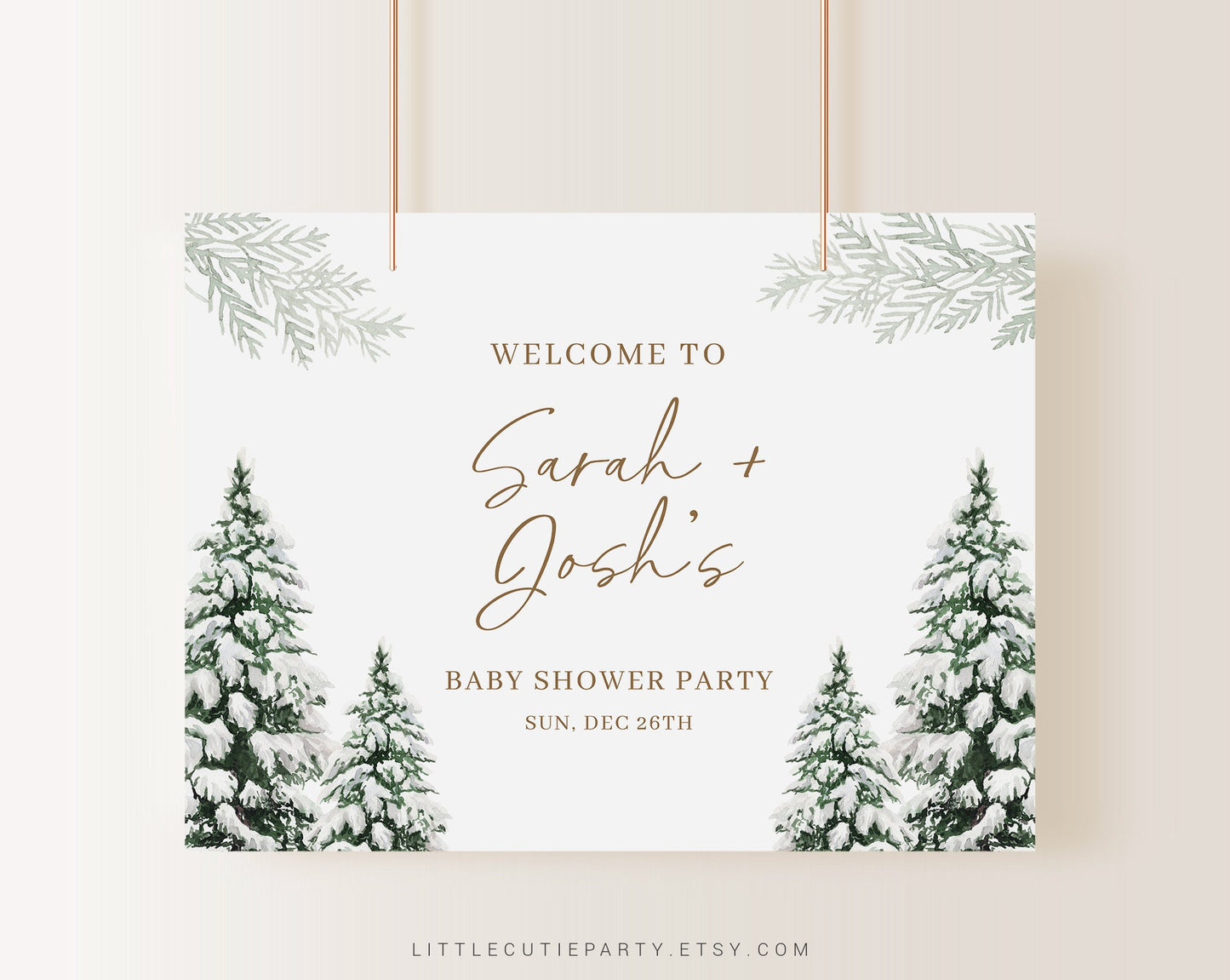 Editable Baby Its Cold Outside Banner, Baby Its Cold Outside Backdrop, Baby Its Cold Outside Sign WINBS001