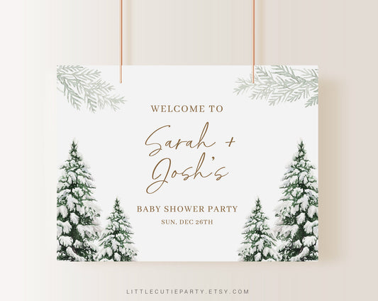 Editable Baby Its Cold Outside Banner, Baby Its Cold Outside Backdrop, Baby Its Cold Outside Sign WINBS001