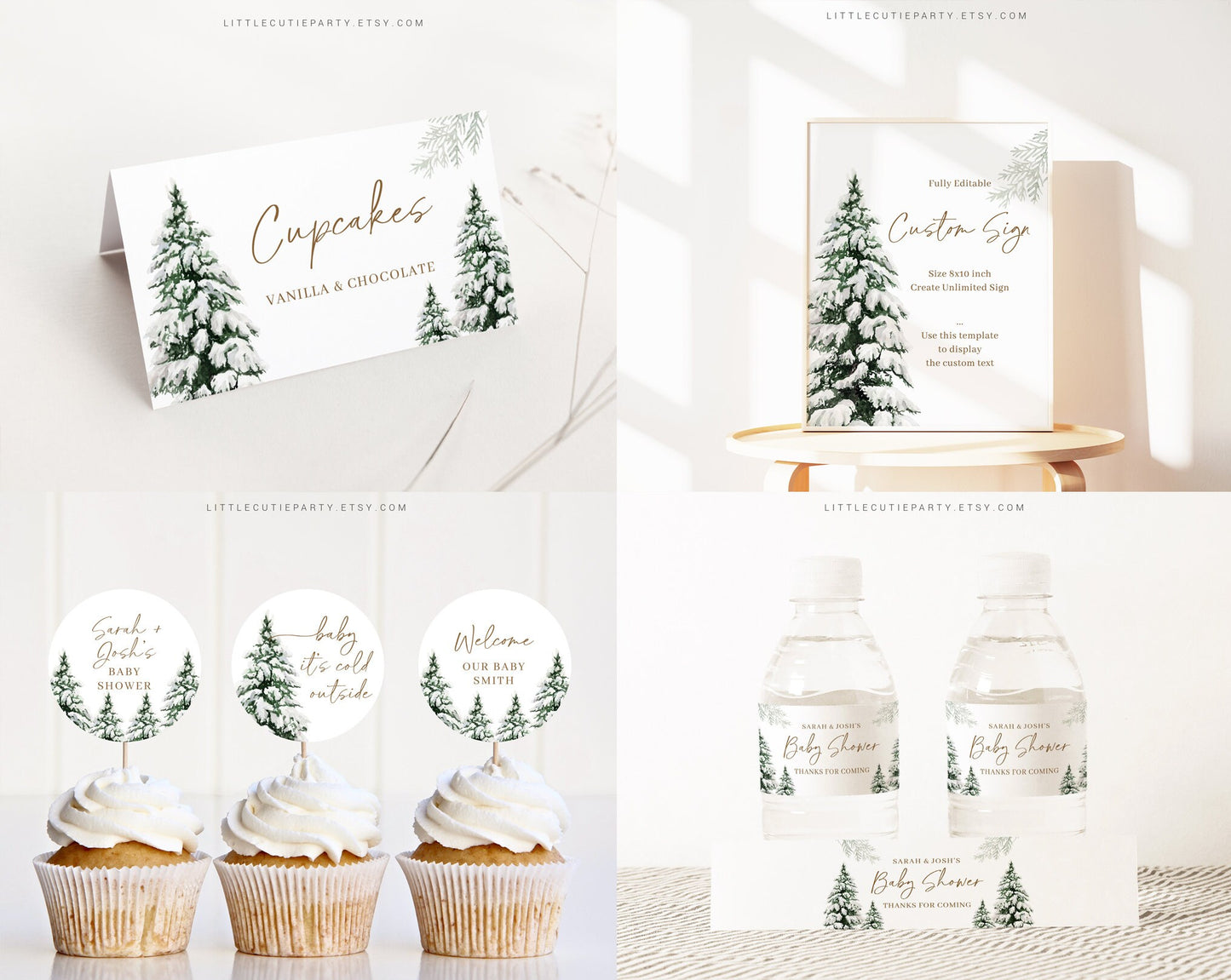 Editable Baby Its Cold Outside Baby Shower Bundle, Winter Baby Shower with Games Bundle and All Decorations WINBS001