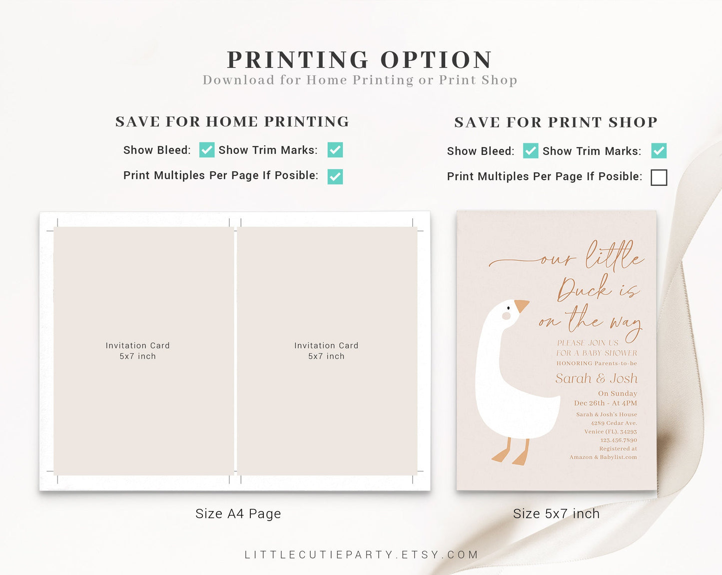 Editable Duck Baby Shower Invitation, Baby Shower Duck Invitations, Goose Baby Shower Invite Party DUCKBS003