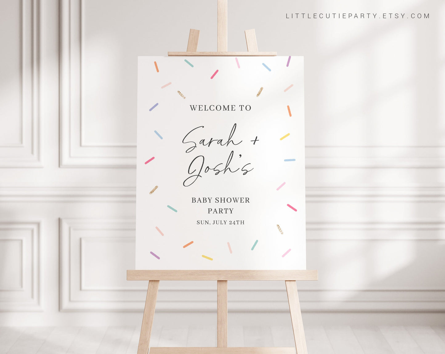 Editable Baby Sprinkle Welcome Sign, Sprinkled With Love Baby Shower Sign, Welcome Board, Welcome Template Shower Decoration SPKBS001